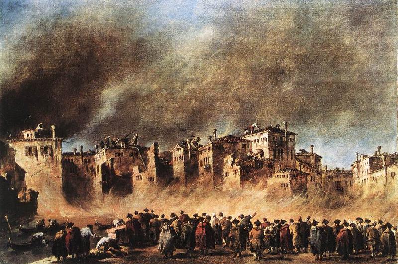 GUARDI, Francesco Fire in the Oil Depot at San Marcuola dg china oil painting image